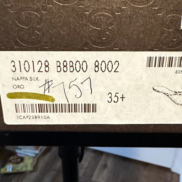 Gucci Women's Metallic Gold Sandals - Picture 10 of 10